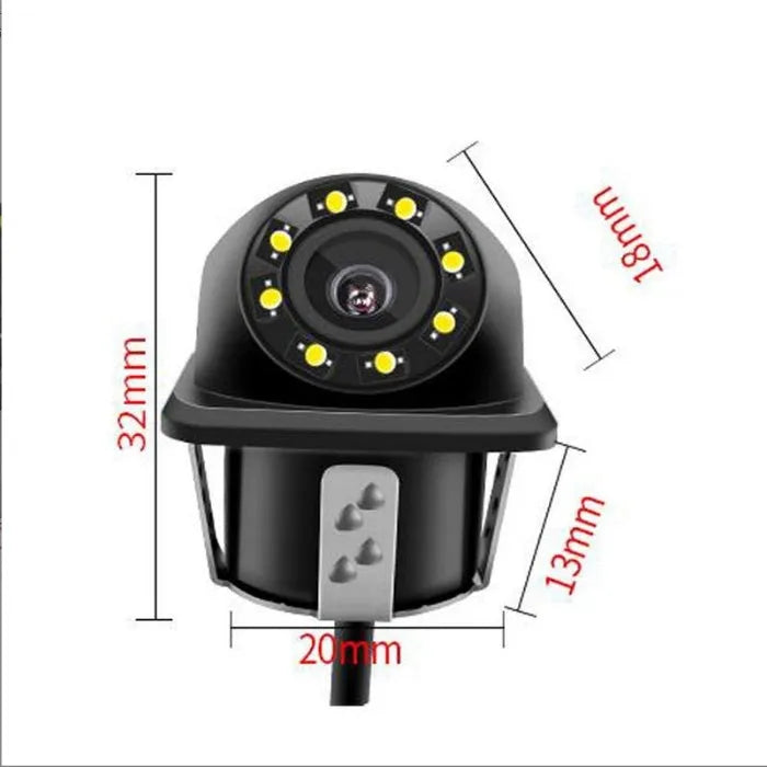 Black reversing HD rear view camera with aluminum alloy shell, IP67/68 waterproof and 6.8 shockproof for GM vehicles.