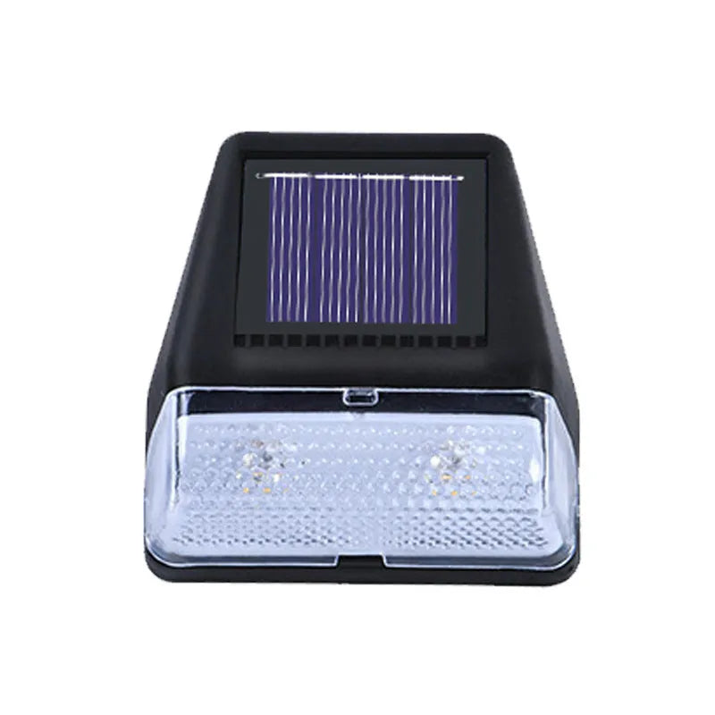Solar outdoor LED wall lamp IP65 deck light 75x70x50mm for courtyard garden stairs and fence