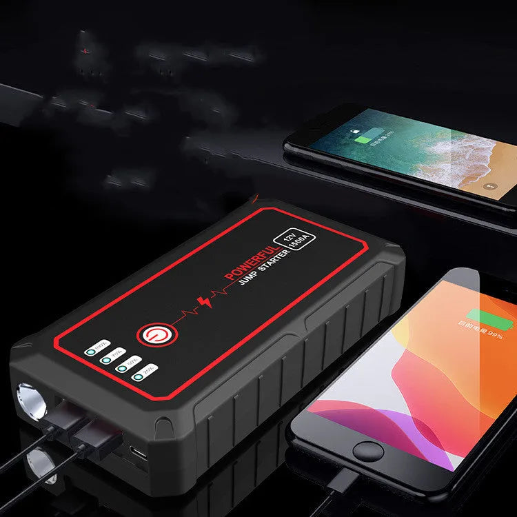 12V car emergency starting power supply 14000mAh with smart clip, Type-C cable and storage bag