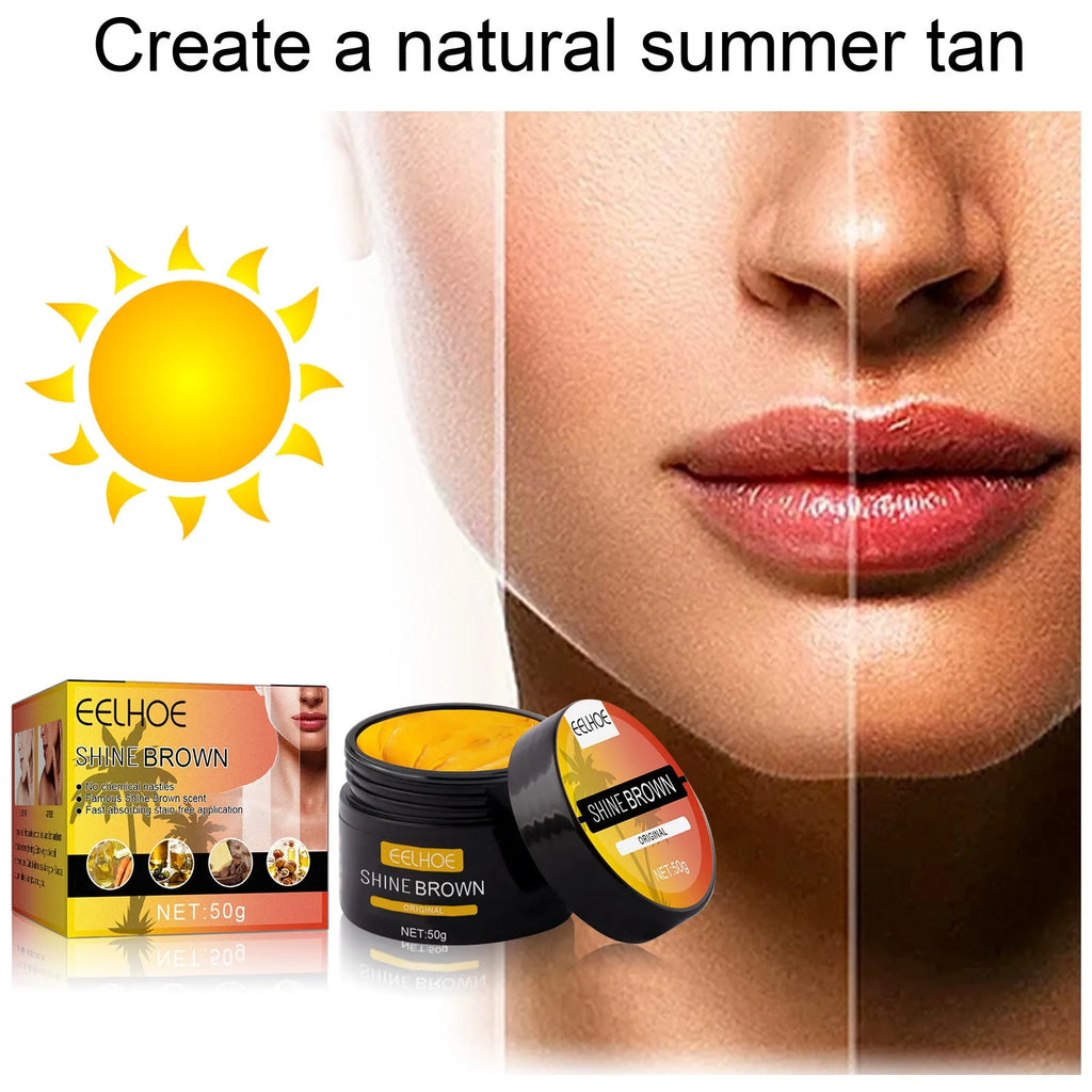 Wheat complexion body tanning moisturizing cream 50g tub, 5.3 x 5.3 x 4.5cm body cream