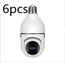 Alexa-enabled 1080P WiFi bulb camera with smooth pan and tilt, night vision, and voice control features