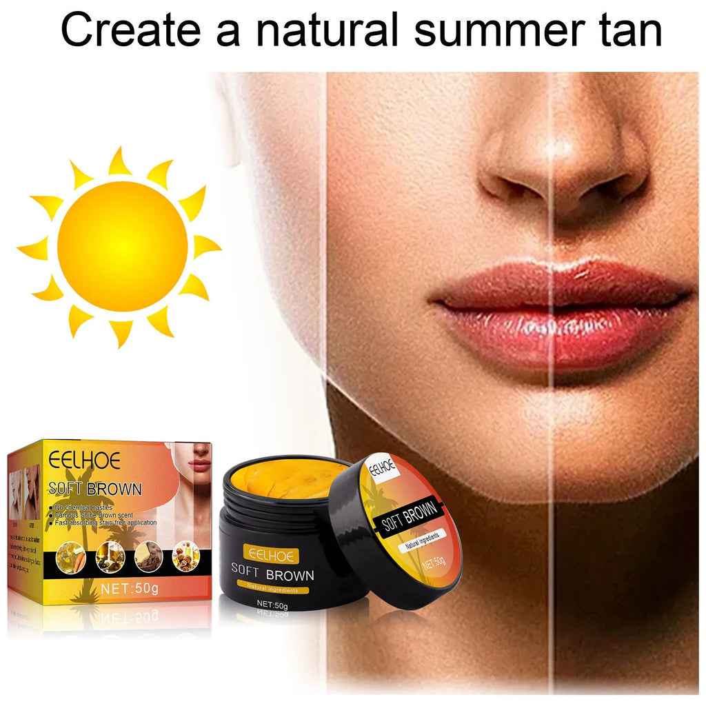 Wheat complexion body tanning moisturizing cream 50g tub, 5.3 x 5.3 x 4.5cm body cream