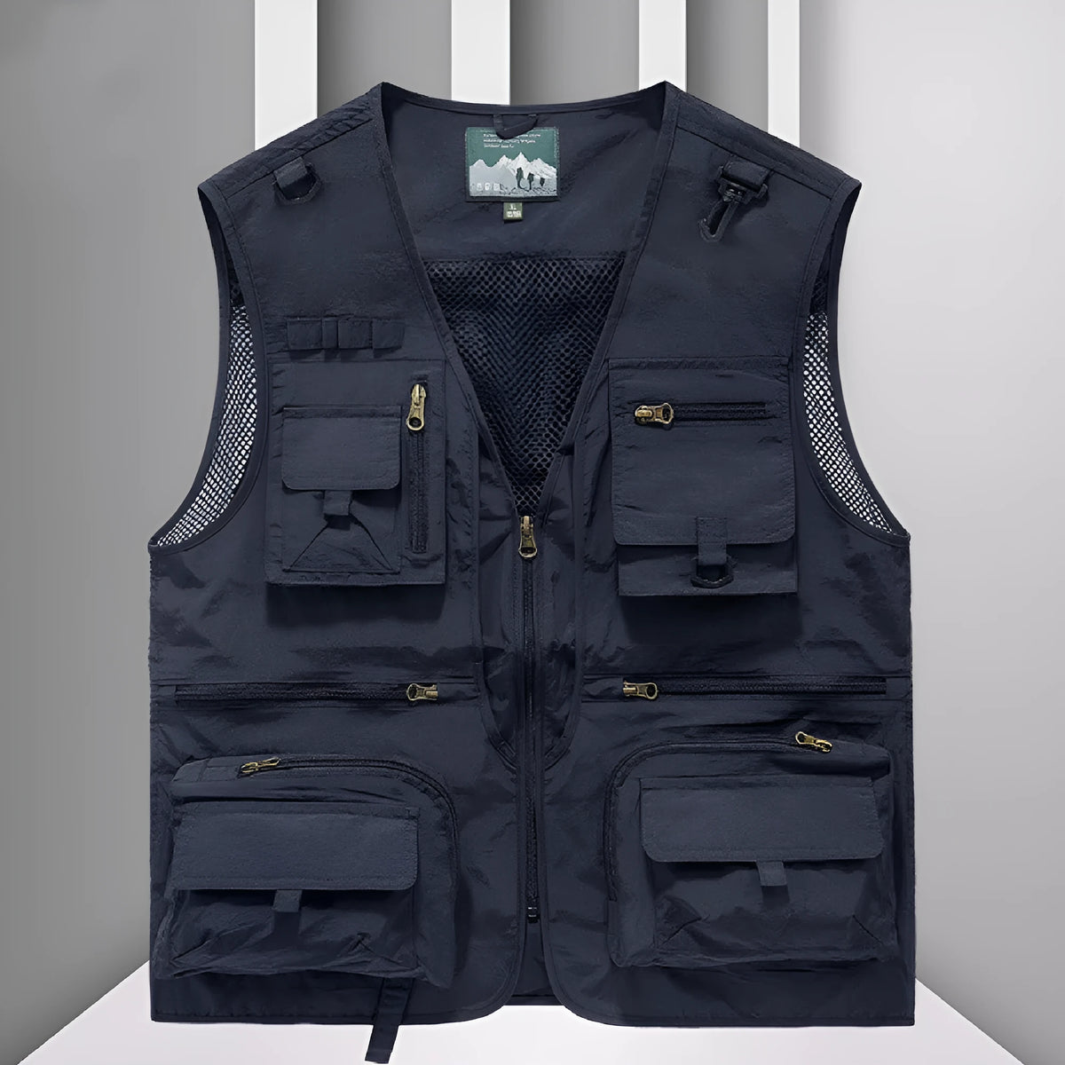 Men's mesh quick-drying nylon vest, loose fit sleeveless top, solid colour, sizes S to 6XL