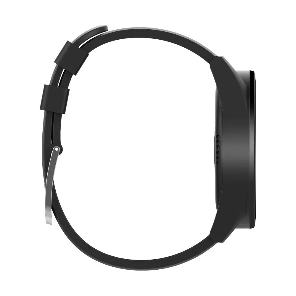 All netcom 4G smart watch in black with heart rate and blood pressure monitoring on touch TFT screen