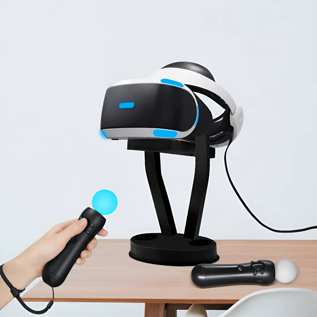 Oculus Quest 2 VR stand organiser, ABS desktop storage rack, 13.5 x 6 x 31.3 cm, in white or black