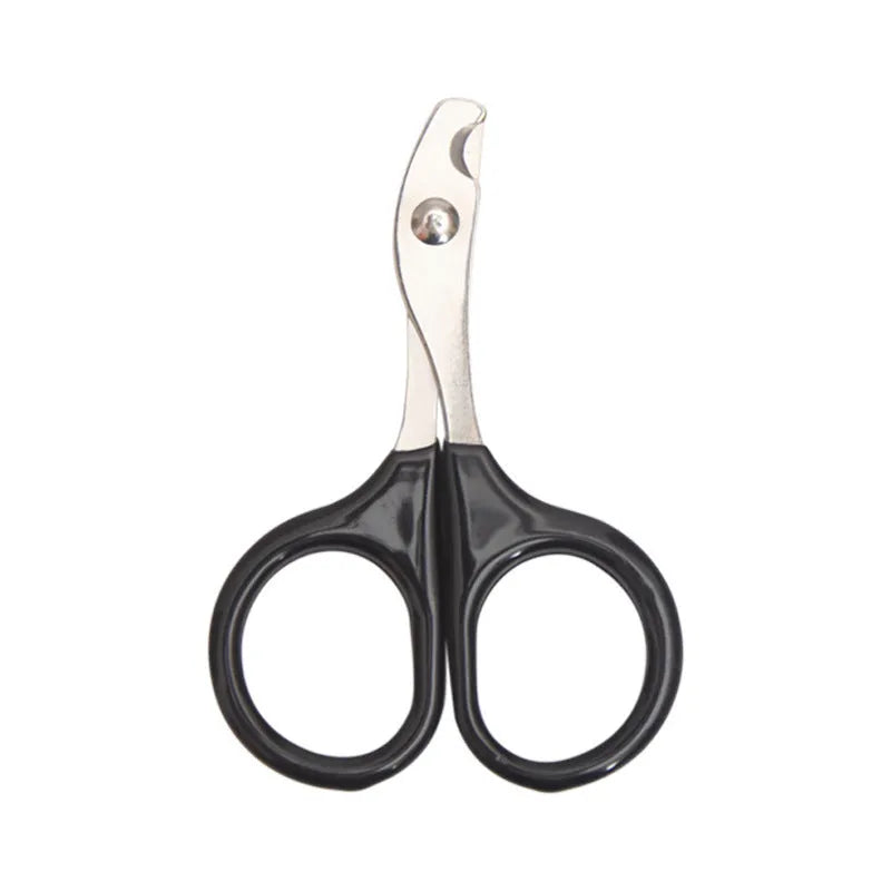 Pet nail clippers with stainless steel blades and coloured rubber handle for dog cat grooming