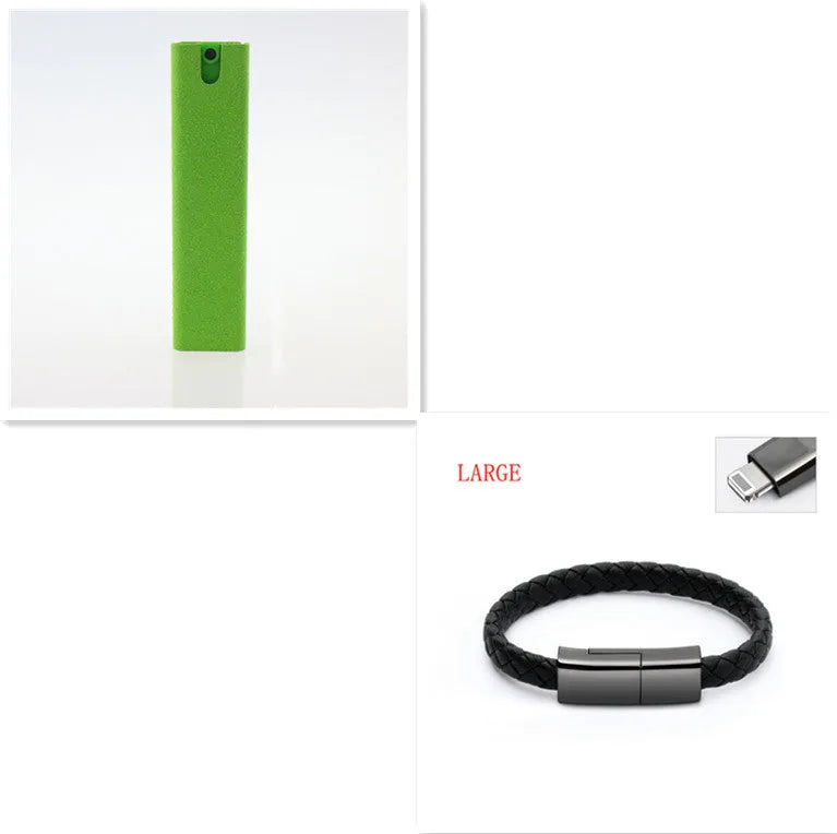 2 in 1 screen cleaner kit with microfiber cloth in pink and gray for phone and computer screens