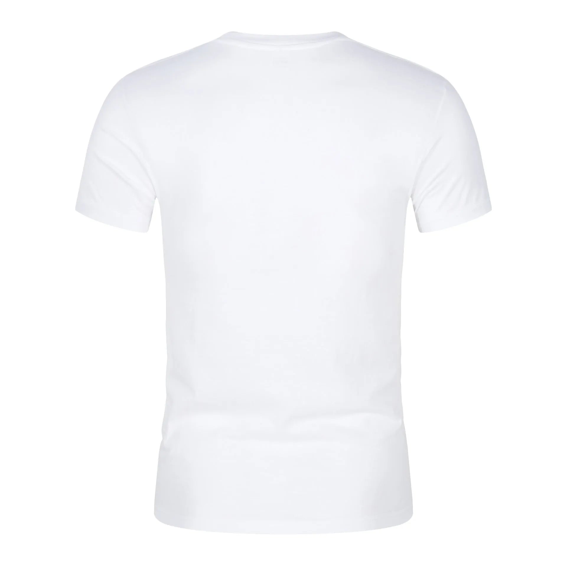 Men's CVC cotton short-sleeved round neck T-shirt in white and black solid colours