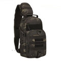 Men's nylon crossbody chest bag, 19cm x 46cm x 12cm, in black, grey, khaki, or camouflage for cycling