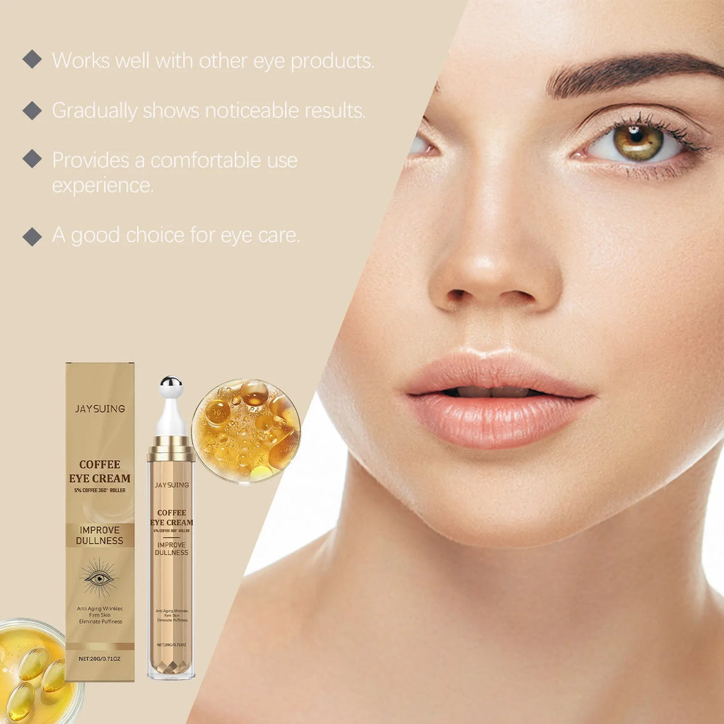 20g caffeine firming eye cream pump bottle for reducing puffiness and dark circles