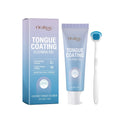 Tongue coating cleaning gel tube and brush set for oral hygiene, 50g with mint extract
