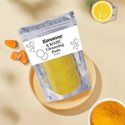 Premium Turmeric Exfoliating Cleansing Pads for Nourishing Facial Skin Care and Deep Pore Cleansing