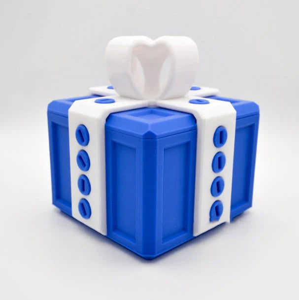 A unique 3D gift box with intricate details, created using advanced 3D printing technology. The box features a playful and humorous design, making it a memorable and practical addition to any home or office.