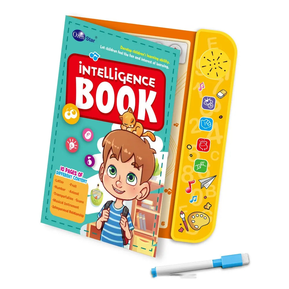 Yellow ABS educational English point reading machine with click-to-read pen for touch reflection learning