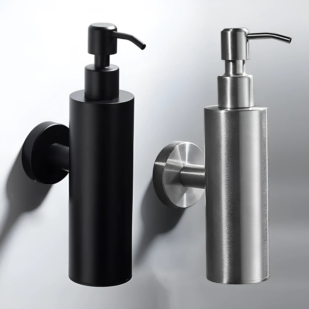 304 stainless steel wall-mounted manual soap dispenser in brushed finish