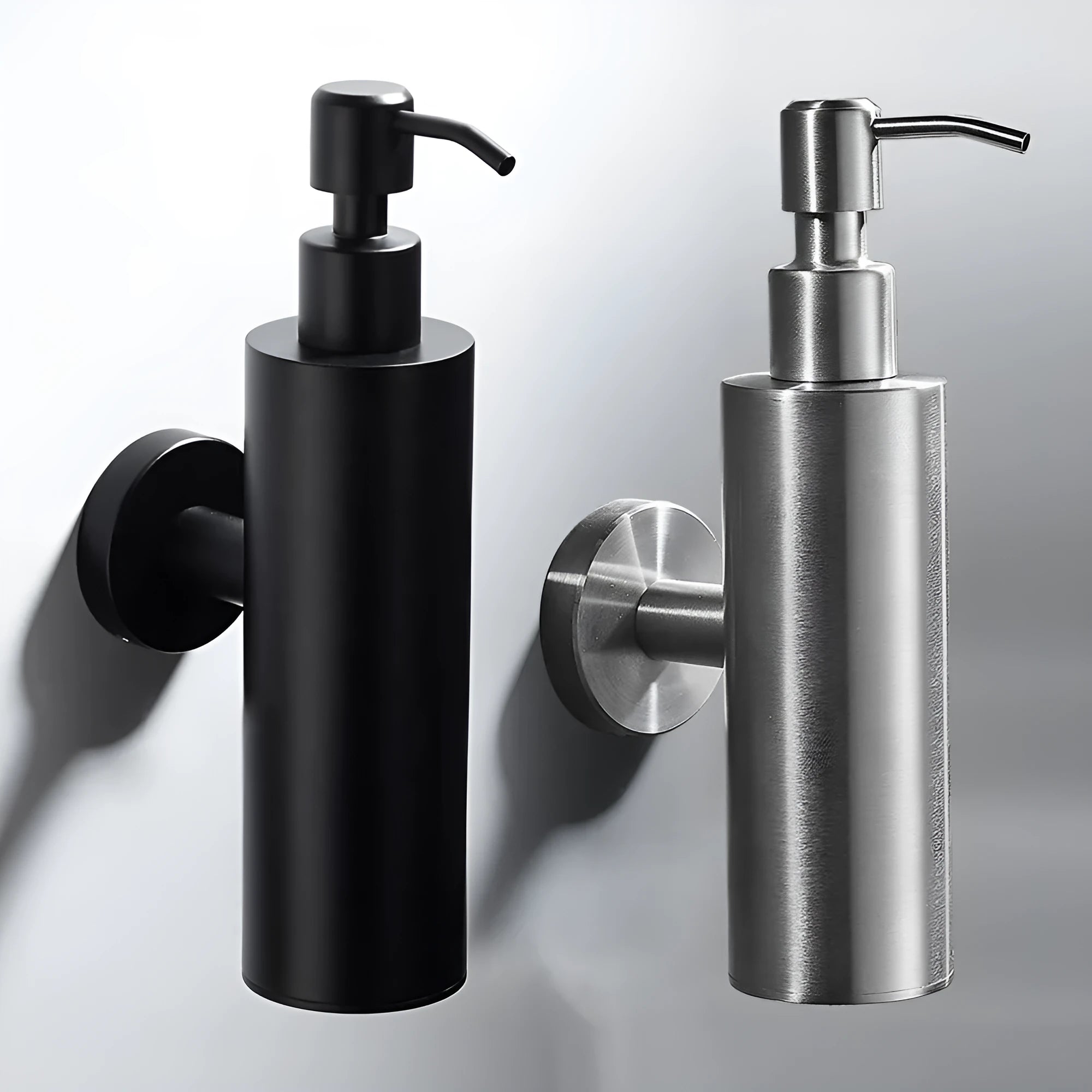 304 stainless steel wall-mounted manual soap dispenser in brushed finish