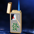 Touch-screen electronic lighter with alloy body, adjustable flame, and electroplated finish in black ice colour