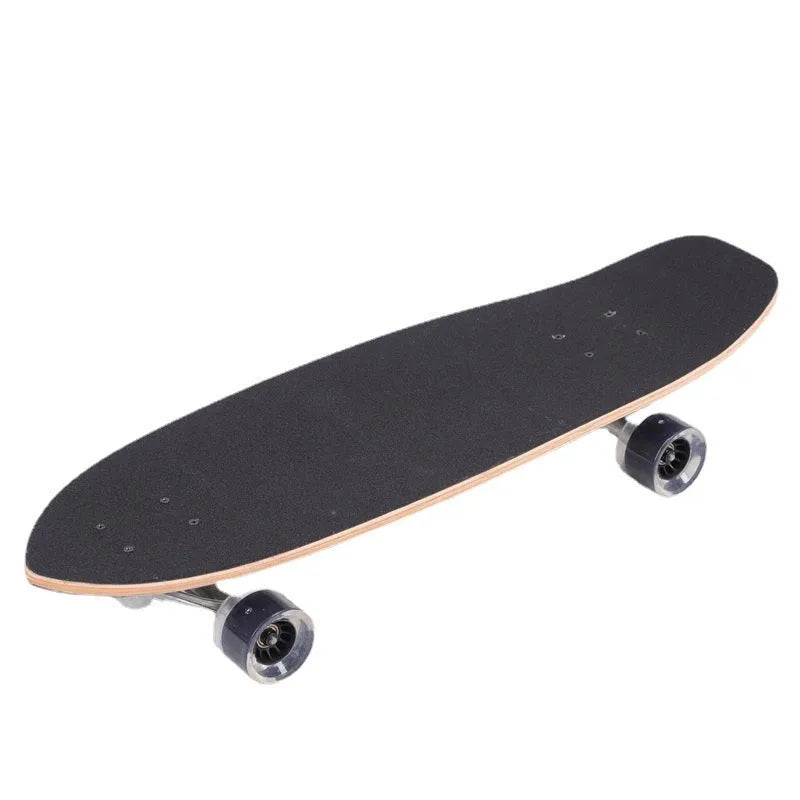 White maple wood street scooter deck showing 31-inch length dimensions