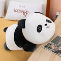 Panda plush toy with down cotton filling and spandex cover, available in 45cm, 60cm, and 80cm heights.