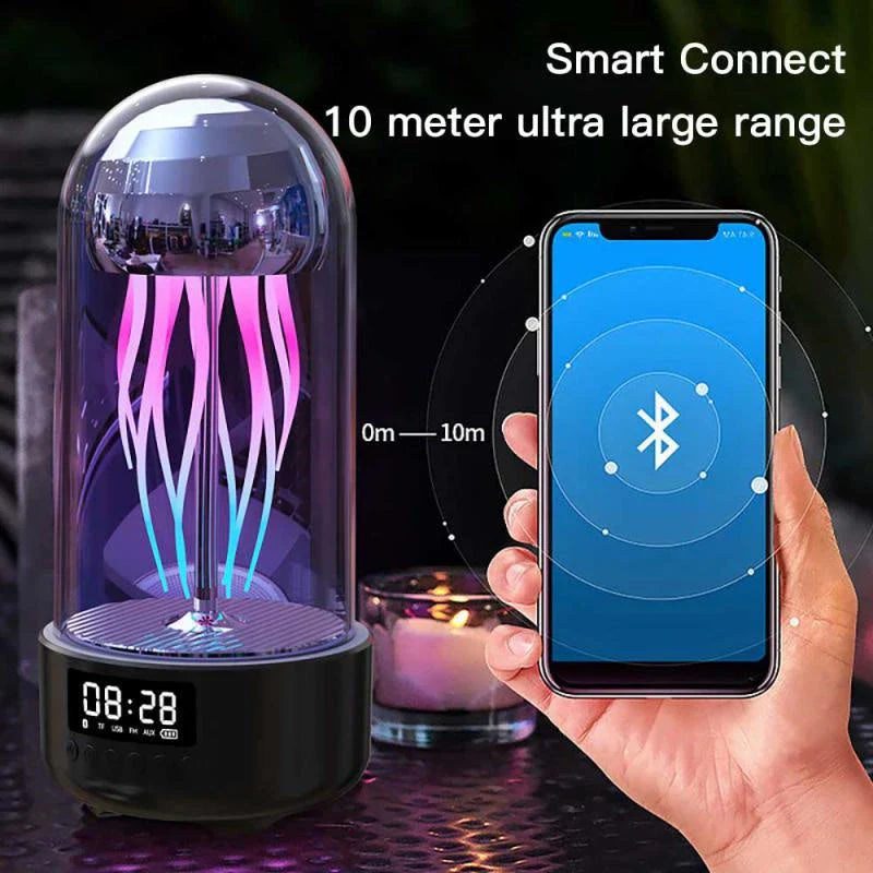 Enchanting Jellyfish Lamp with Bluetooth Speaker, Mesmerizing Lighting Effect, and Versatile Multifunction Display