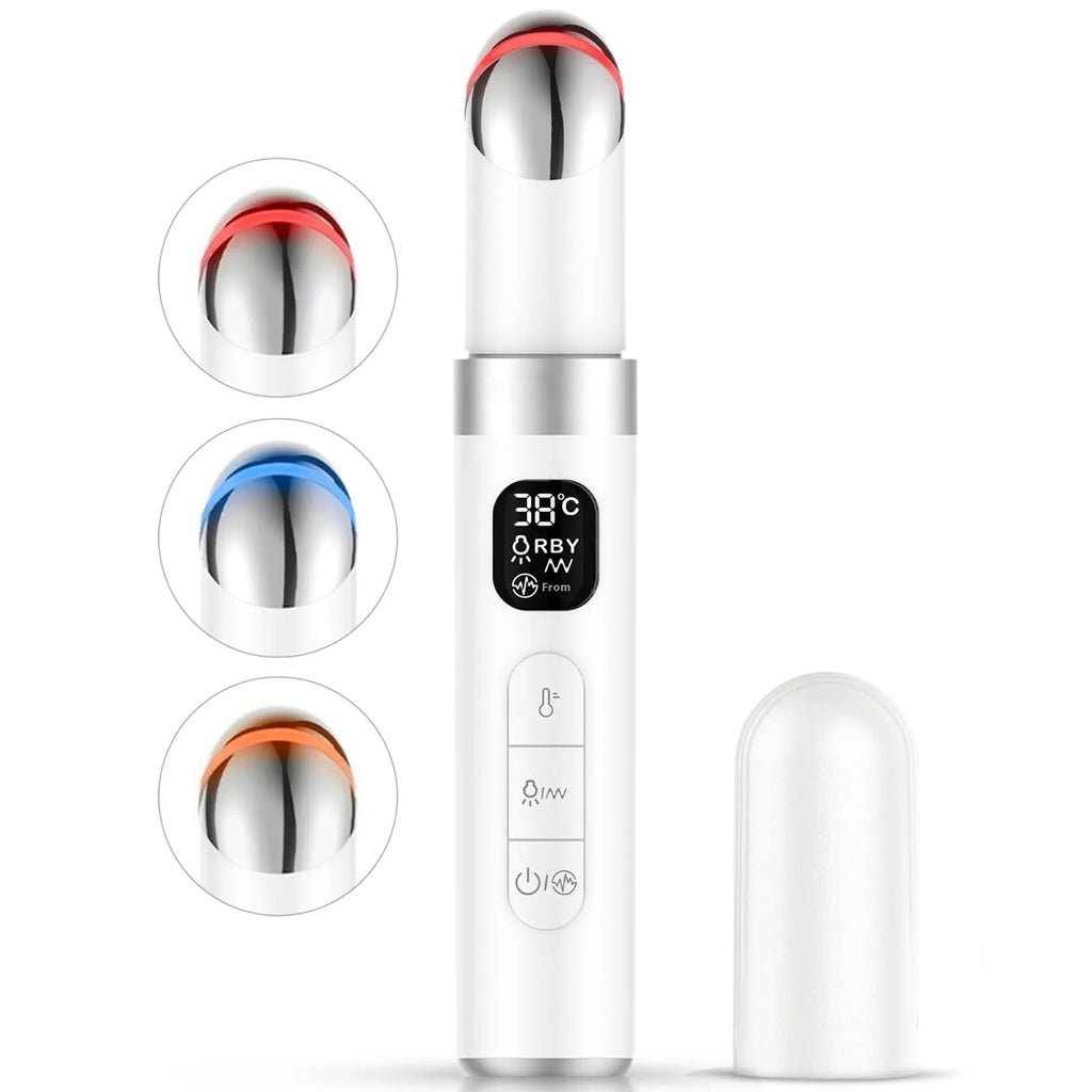 White eye beautification instrument with anion massage function and above five speed gears for family home use.