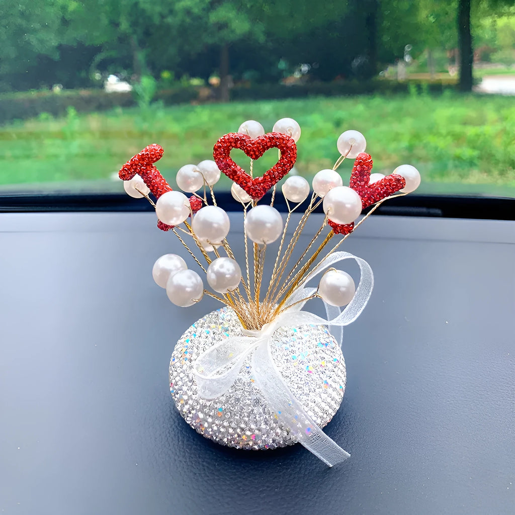 Clay diamond star car centre console decoration ornament in multiple colour patterns