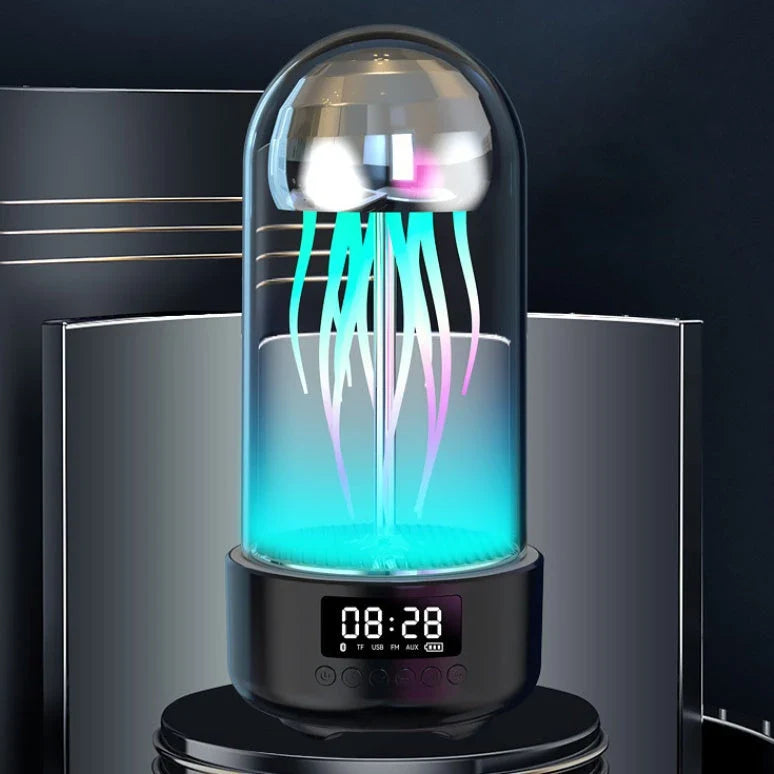 Enchanting Jellyfish Lamp with Bluetooth Speaker, Mesmerizing Lighting Effect, and Versatile Multifunction Display