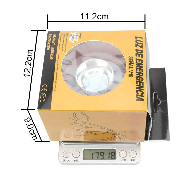 V16 LED emergency warning light with rotating beacon design in multiple colour options for vehicle safety