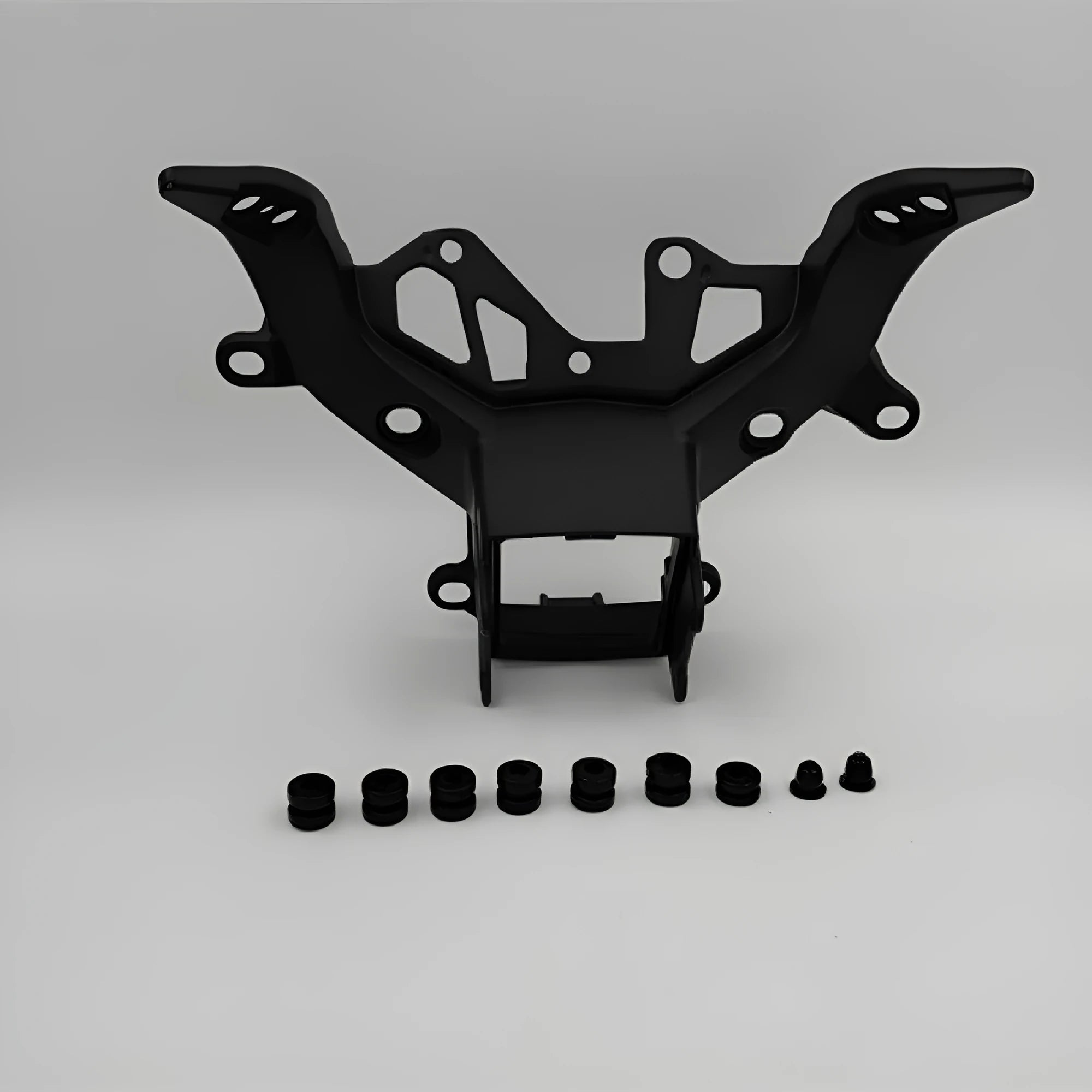 Black heavy aluminium headlight bracket for BMW S1000RR motorcycle