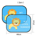 Electrostatic car side window sunshade with animal pair options on nylon mesh