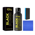 Automotive plastic refurbishment agent set with 60ml bottle, sponge, and microfibre cloth