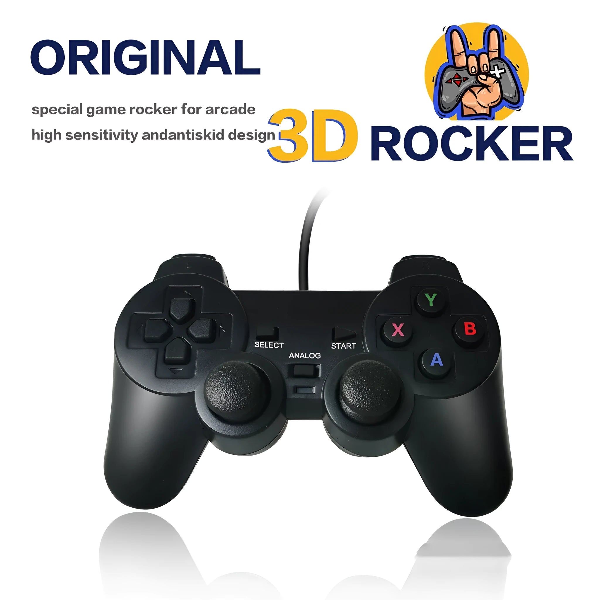 Super ConsoleX wired USB game controller in choice of AC Original or Snes Handle colours