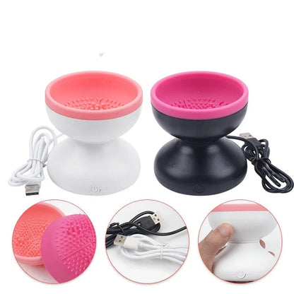 Premium Electric Makeup Brush Cleaner - Portable, Automatic, Versatile for All Brush Types