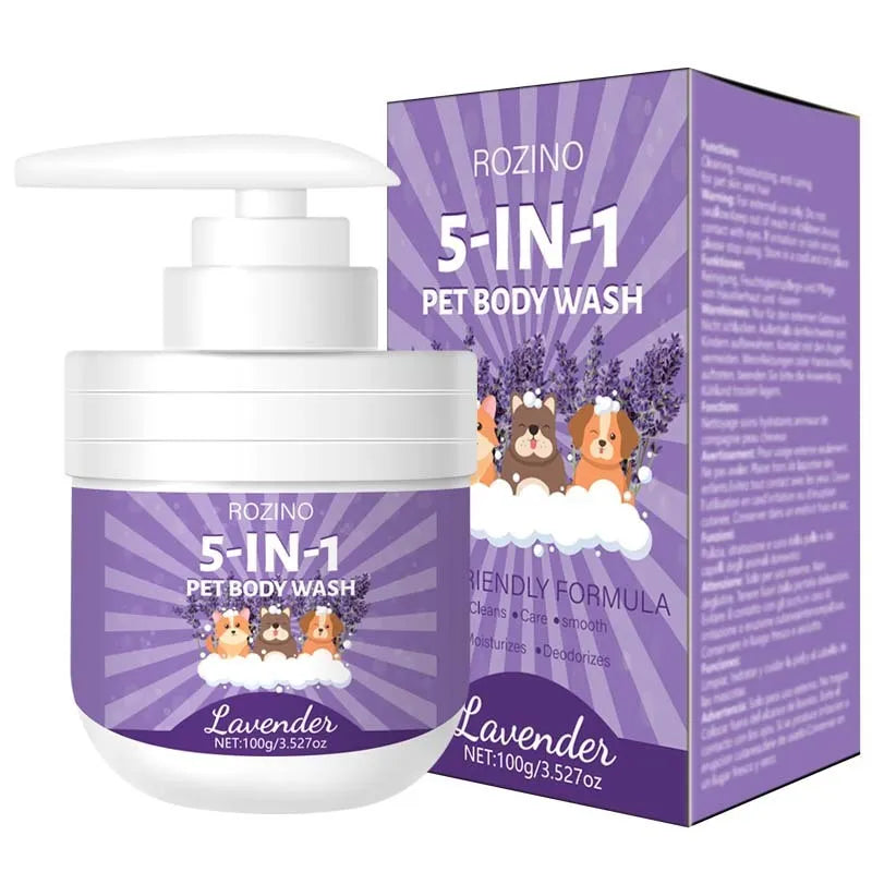 100g pet shower gel bottle with sterilising and deodorising properties for dogs and cats