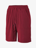 Men's loose fit towel jacquard casual shorts in khaki showing textured fabric and relaxed leg opening for summer