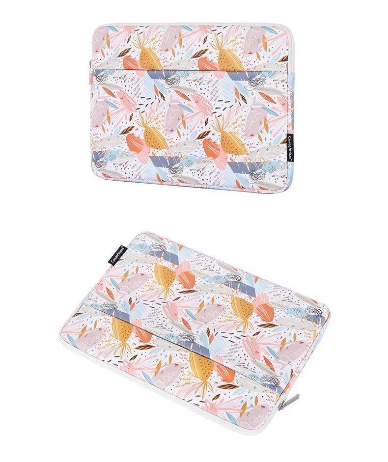 White PU leather waterproof laptop inner sleeve for 14 inch laptops