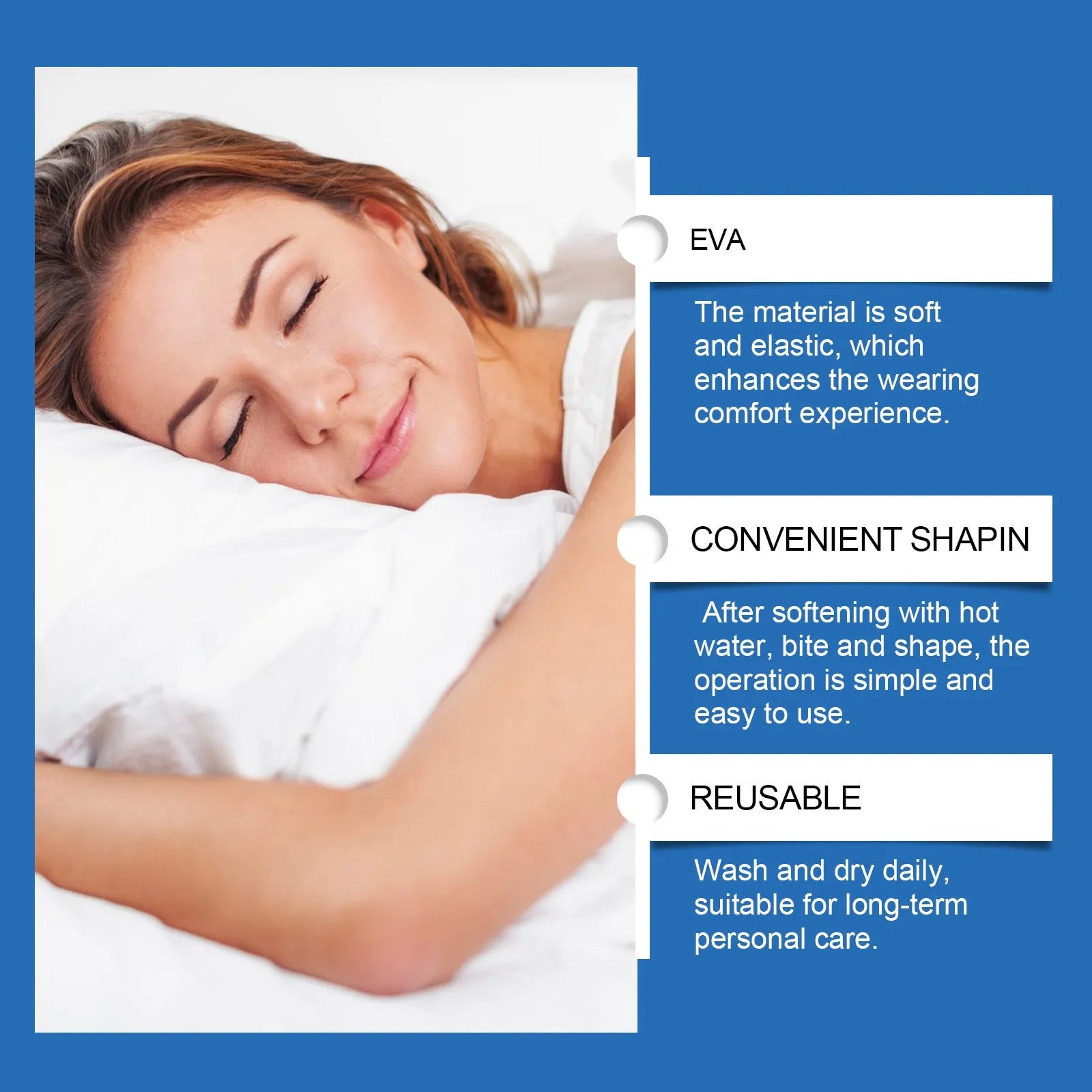 Anti-snoring gentle care device for night sleep, standard specification snoring stopper