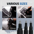 Flysea chrome-plated mirror finish paint pen with 3.0mm tip for writing on metal, glass, and other hard surfaces.