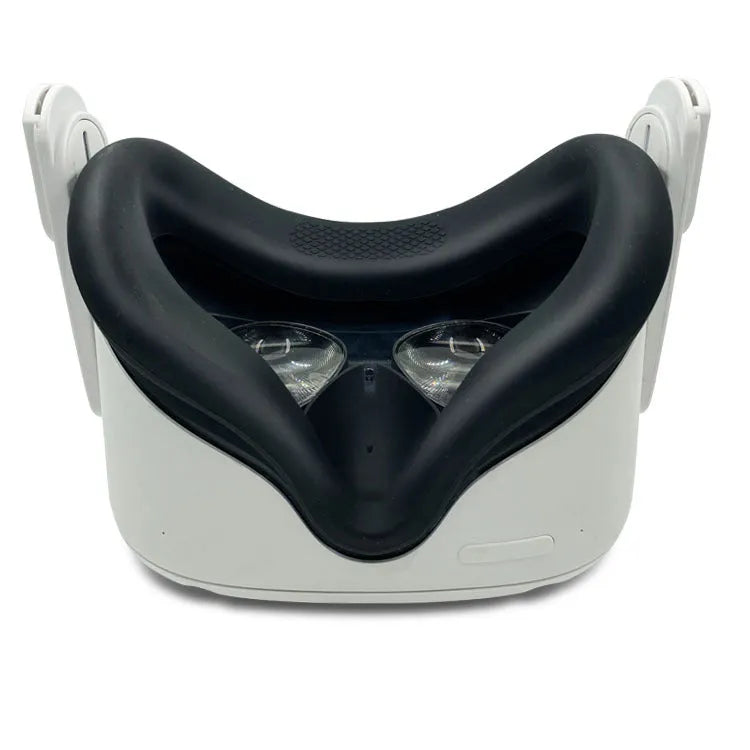 Black silicone glasses host accessory set with protective cover, eye mask, handles, and button caps for VR equipment