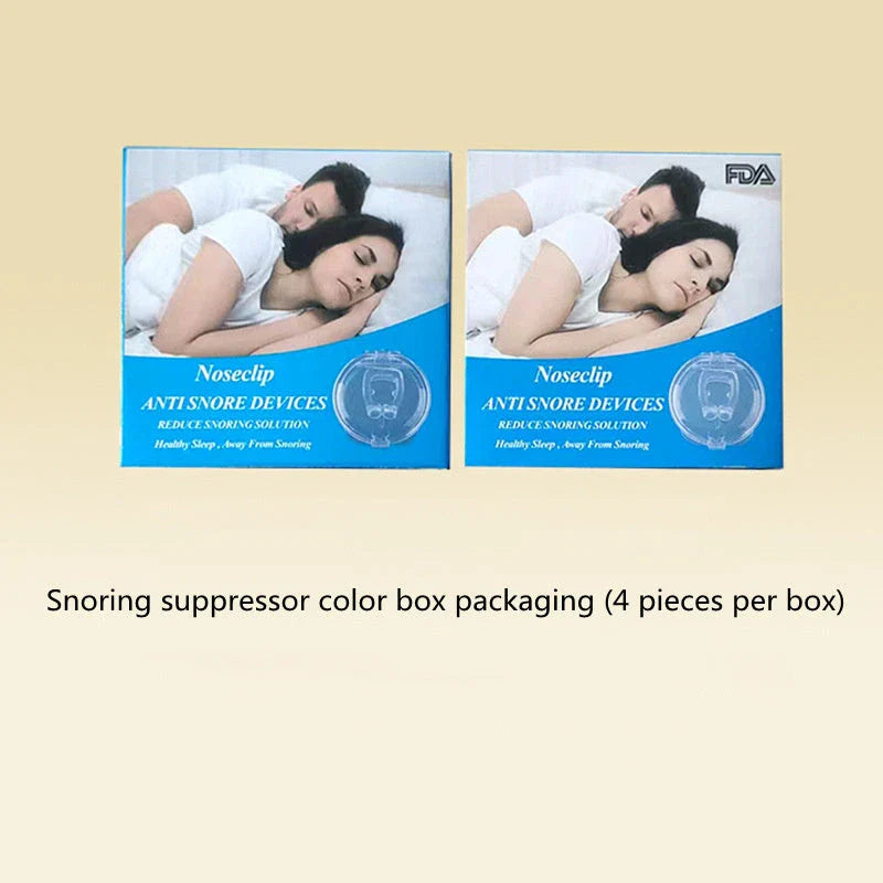 Silicone magnetic anti-snore nose clip for peaceful, quiet sleep