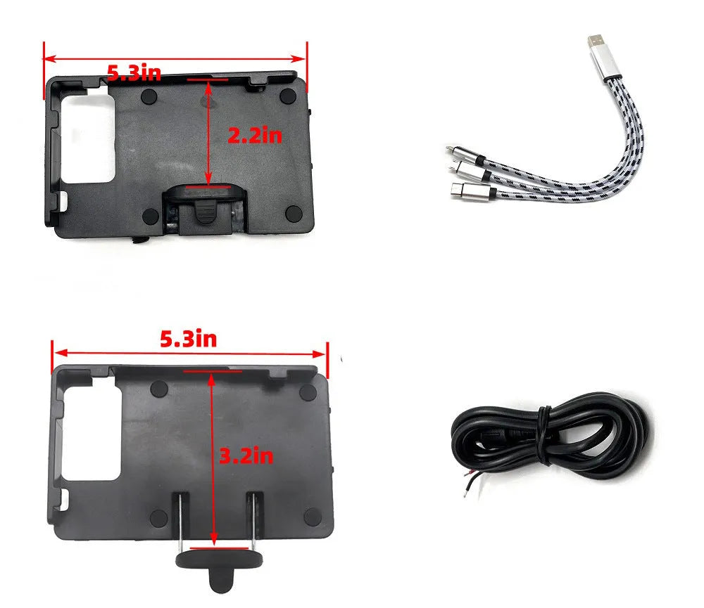 Black ABS motorcycle phone navigation bracket for BMW R1200GS R1250GS bikes