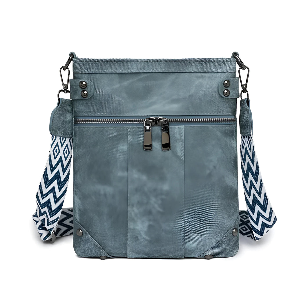 Fashion new rivet crossbody women's bag in beige PU with horizontal square shape and single shoulder strap