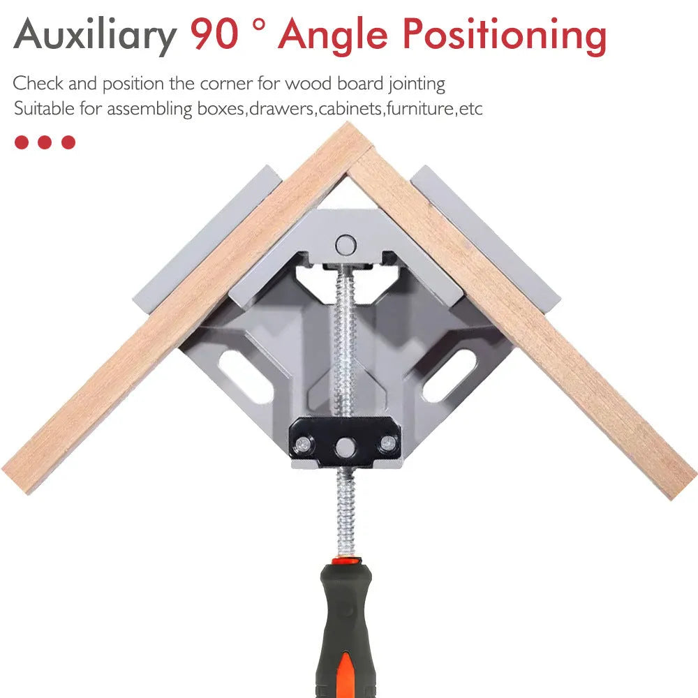 90 degree right angle clamp in aluminium alloy for woodworking corner holding, single or 2PCs option