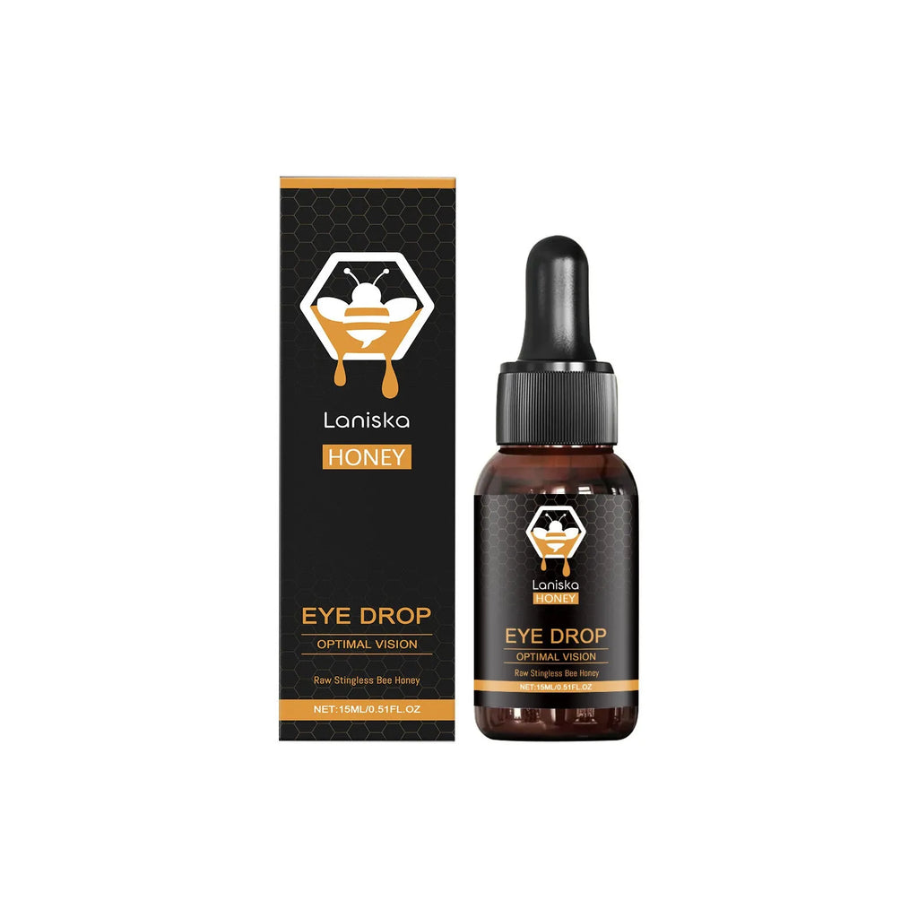 15ml bottle of honey-based artificial tear eye drops for dry tired eyes