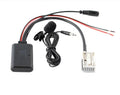 Bluetooth audio interface cable for Citroen and Peugeot RD4 car stereos with a connector and wiring.
