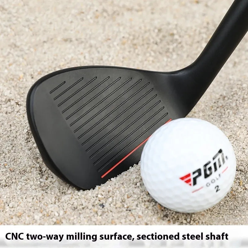 PGM golf sand wedge with stainless steel head and shaft, available in 52 or 56 degree loft.