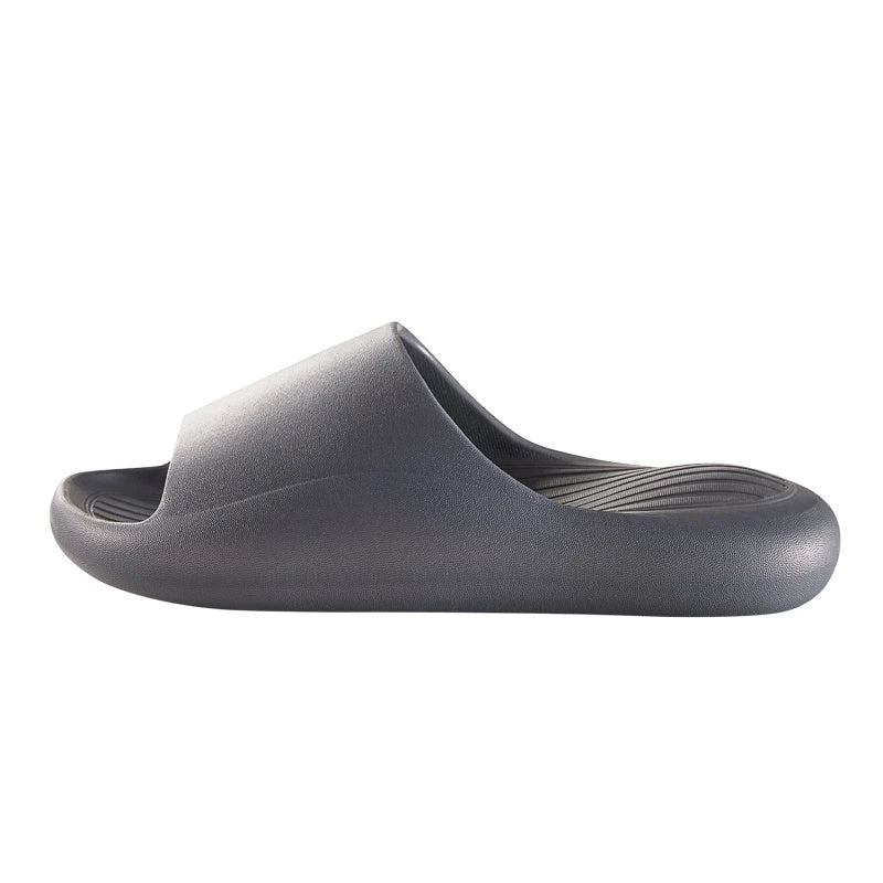 Stylish slip-on slippers in various colors, featuring anti-slip design and premium EVA material for ultimate comfort