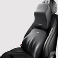 Memory foam car lumbar support pillow and headrest set in geometric pattern