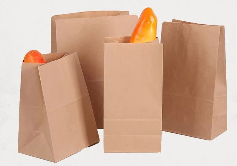 Yellow kraft paper tin foil bag with aluminum foil interior for snack food packaging