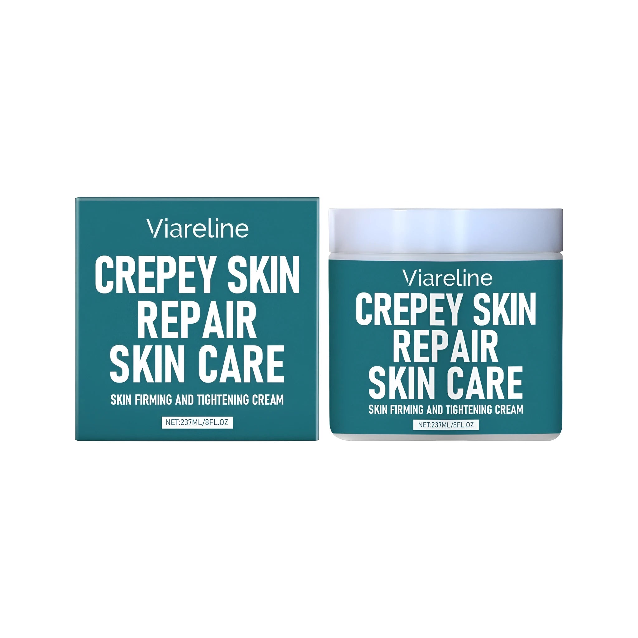 237ml pump bottle of hyaluronic acid and vitamin E tightening cream.